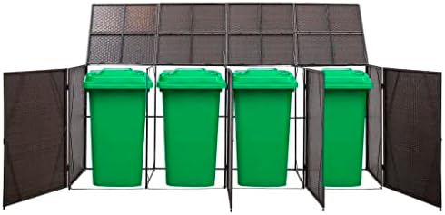Видаксл Трипл Вили Вили Бин пролеана паркинг Градина ѓубре за отпадоци за отпадоци Антрацит 90,2 x30,7 поли ратан