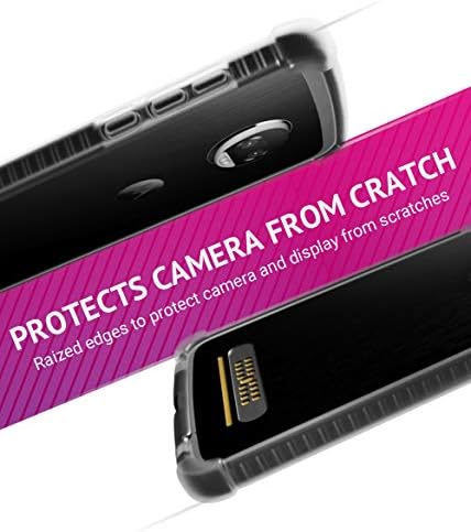 CaseWe-Motorola Moto Z2 Сила Флексибилни Tpu Заштитни Браник Случај Капак/Компатибилен Со Мото Модови-Црна &засилувач; Јасно