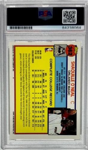 Shaquille O'Neal потпиша 1992-1993 Топс дебитант картичка PSA MT 10 Slabbed 842380864 - Кошаркарски картички за дебитант