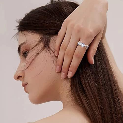 Легура дијамантски прстен популарен исклучителен прстен Едноставен моден накит Популарни додатоци женски ангажман прстени