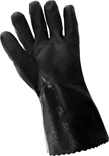Глобална ракавица 700 Frogwear PVC Jersey наредена премиум ракавица со плетена манжетна на зглобот, хемиски престој, должина