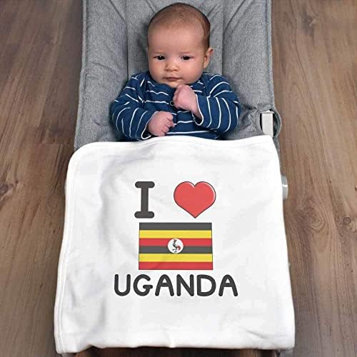 Азиеда „Ја сакам Уганда“ памучно бебе ќебе / шал