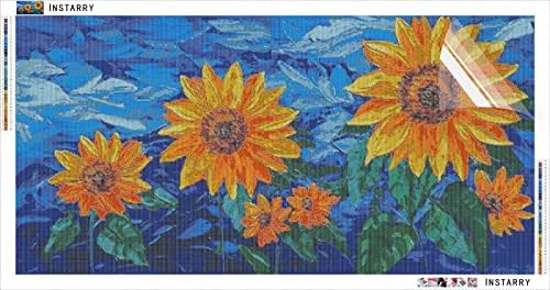Интар 5Д DIY Дијамантски комплети за сликање за возрасни целосна вежба сончогледна мозаична вез дневна соба кујна украси wallид