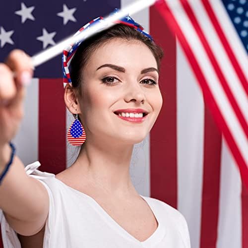 Додатоци За Денот на независноста Поставете Патриотско Американско Знаме Вкрстена Лента За Коса Скринши Обетки Налепници За Тетоважи за Парадата