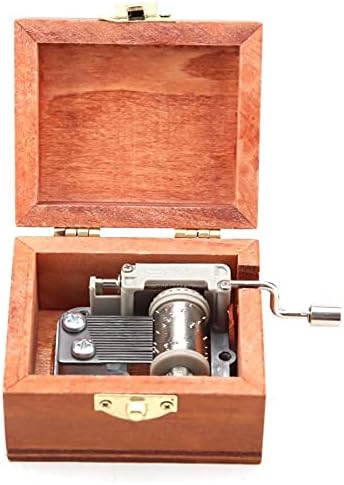 Uxzdx cujux mini дрвена рака музичка кутија метал ретро механичко моделирање занаети роденденски подарок дома украси