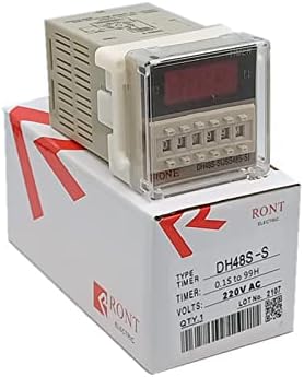 TioyW Time Relay DH48S-S 0,1S-99H Дигитален AC 110/220V DC 12/24V повторен циклус SPDT програмбилен тајмер прекинувач со приклучок DIN Rail