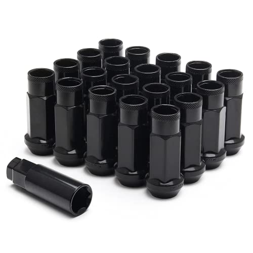 Piodelo Chrome lug Nuts M12x1.5 Орев на отворено крајно тркало, седиштето на кисела желади, фалсификувани заклучувачки трки со орев од 20 парчиња