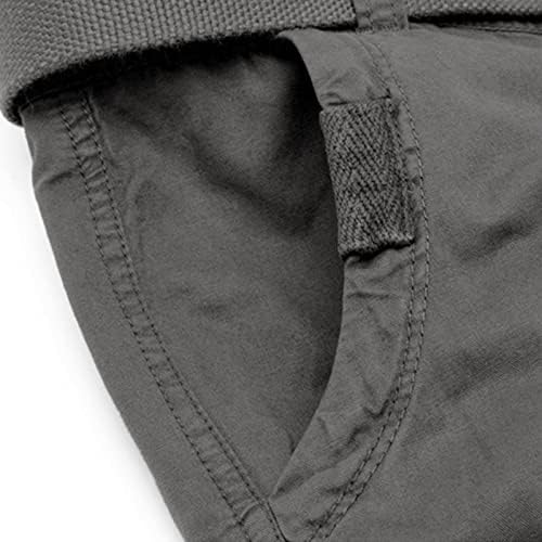 Машки лесни мулти -џебни шорцеви Камо опуштено вклопување на надворешни товари од памук, случајни памучни памучни памучни памучни