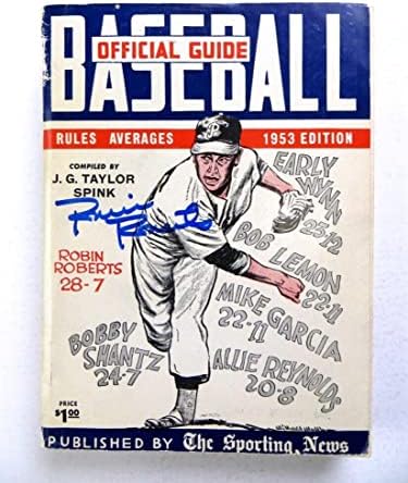 Робин Робертс потпиша автограмирана книга TSN Водич за бејзбол 1953 JSA AG71476 - МЛБ автограмираше разни предмети