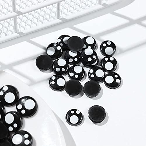 Welliestr 200pcs 8mm тркалезни рамни црни пластични безбедносни очи за мечка кукла животински кукли DIY занаети деца деца играчки