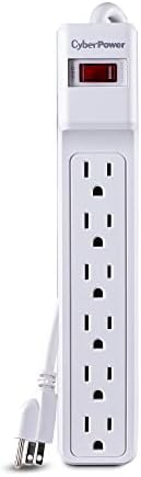 CyberPower CSB606W Essential Surge Protector, 900J/125V, 6 места, кабел за напојување од 6ft