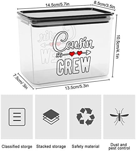 Братучед Екипажот Контејнер За Складирање Храна Пластични Проѕирни Кутии За Складирање Со Капак За Заптивка