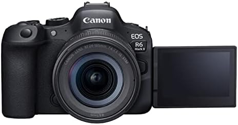 Канон Еос Р6 Марк II Огледална Дигитална Камера Со RF 24-105mm f/4-7, 1 STM Леќа + 128gb Меморија + LED Видео Светлина + Микрофон