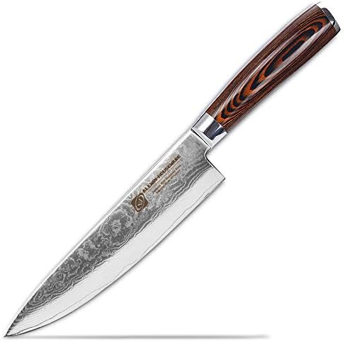 Професионален Дамаск Готвачи Нож, 67-слој Рачно Изработени 8 Дамаск Готвач Нож, VG10 Супер Челик Јадро