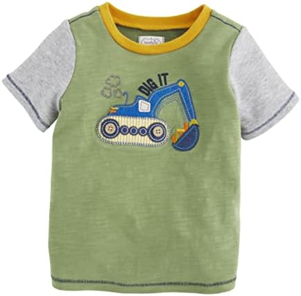 Калта пита бебешки момчиња за транспорт маица со кошула