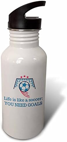 3drose фудбалски текст на животот е како фудбал, потребна ви е цел - шишиња со вода