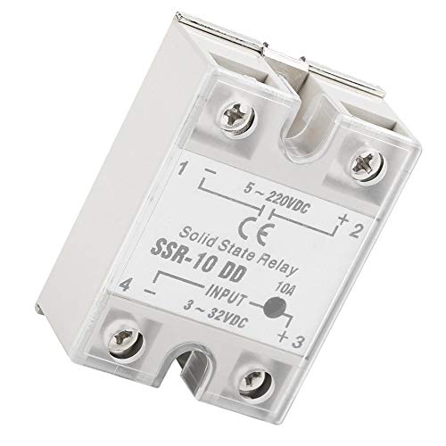Solid State Relay SSR-10 DD 10A, реле 10A 5-220VDC Solid State Relay за процеси на индустриска автоматизација, реле за цврста состојба