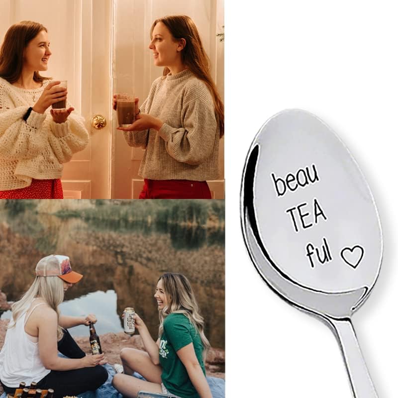 Loversубители на чај Подароци за жени девојки врежана лажица чај за мајки мајки Ден роденденски подароци за мама баба bff девојка