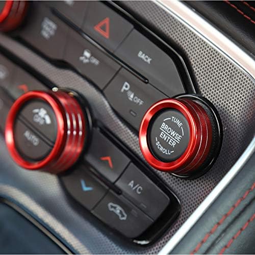 Копчиња за климатик на Keptrim Radio AC за климатик за 2015-2020 Dodge Challenger Challger Chrysler 300 300s, за 2013-2018 RAM, Purple Aluminum,