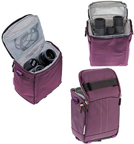 Навитех Виолетова Заштитна Пренослива Рачна Бинокуларна Кутија И Патна Торба Компатибилна Со Браун 10 Х 25 Титан