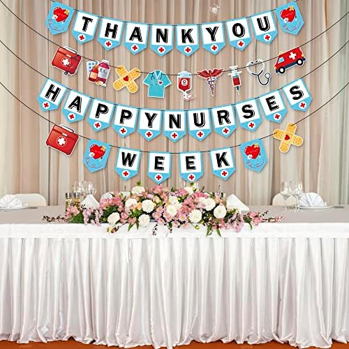 Медицински Сестри Недела Украси, Ви Благодариме Медицински Сестри Ѕид Виси Банер, Среќен Медицинска Сестра Ден Партија Банер, Медицинска