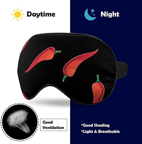 Чили шема 1 маски за спиење за затемнување на окото на окото со прилагодлива еластична лента ноќно слепило за жени мажи за јога
