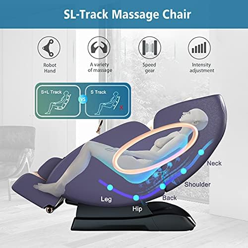 Стол за масажа на Oways, контролирани 4D столици за масажа, SL-Track Full Body Shiatsu Massage Choots Lecliner со истегнување на