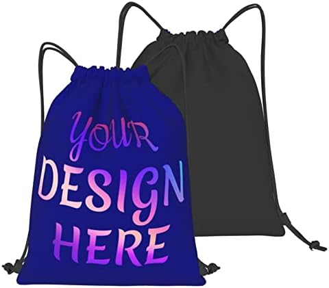 Прилагодена Торба За Врвки Прилагодени Торби Со Лого Со Сликата На Логото На Текстот Темно Сини Торби За Врвки