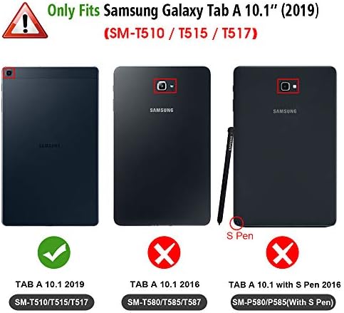 Fintie Shockproof Case за Samsung Galaxy Tab A 10.1 2019 Model SM-T510 / T515 / T517, Tuatara Rugged Unibody Hybrid Full Protective