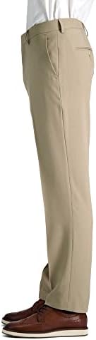 Премиум за удобност фустан за машка машка машка панталона - директно вклопување рамен предна панталона