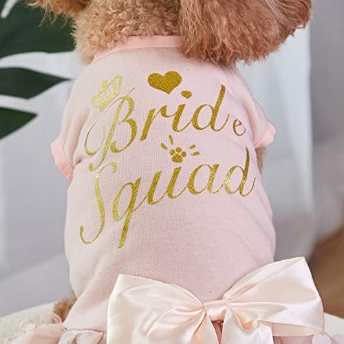 Кучиња сјајни венчаници туту скит за мало средно кучиња миленичиња облека принцеза цвет девојка облека за роденденски невестински