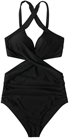 Yubnlvae женска облека за пливање едно парче плус големина целосна покриеност на екипажот на вратот 2023 летен плажа за одмор