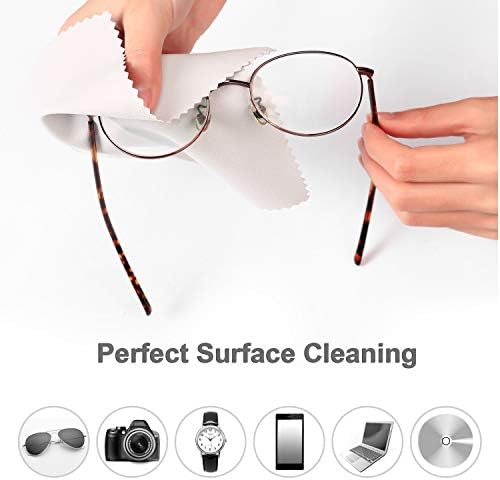 Hifot прилагодливи очила за очила за очила за очила 12 пакувања со чаши за чистење на очила, каиш за држачи за очила за сонце од