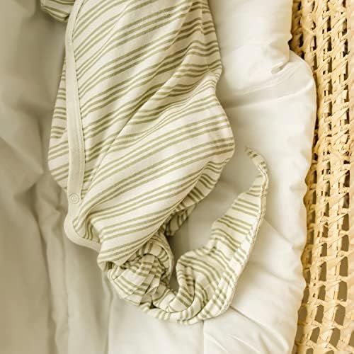 Makemake Organics Gos Gos Organic памук Кимоно плетено ќебе вратоврска носење ќебе вреќа за спиење бебе бебешка капа поставена