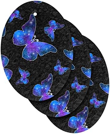 Алаза Пеперутка печати галаксија ryвезден природен сунѓер кујнски целулоза сунѓери за миење садови за миење бања и чистење на домаќинствата,