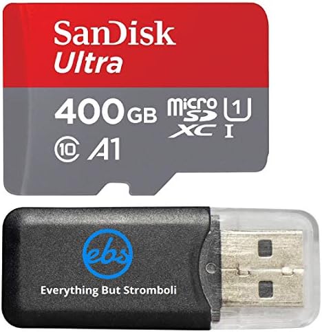 Sandisk Ultra 400GB SDXC Микро Класа 10 Работи СО ЦРВЕН Водород Еден UHS-Јас Класа 10 Пакет Со Сѐ, Но Stromboli Читач На Картички