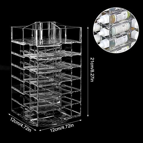 EVEMODEL 6-TIER SPINNING PAINT ORCHARISER RACK За 48 шишиња, ротирачки занаетчиски држач за складирање на бои SN02