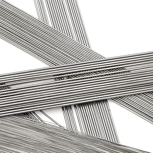Виган 20 парчиња 50 см не'рѓосувачки челик пролетна жица тврда жица целосна тврда жица исправена жица 0,2-3мм пролетна челична жица, сребро