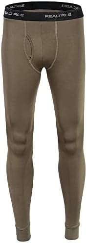 Термичка долна облека за мажи RealTree за мажи долги хулахопки на дното на nsон - топли суви основни хеланки под панталони