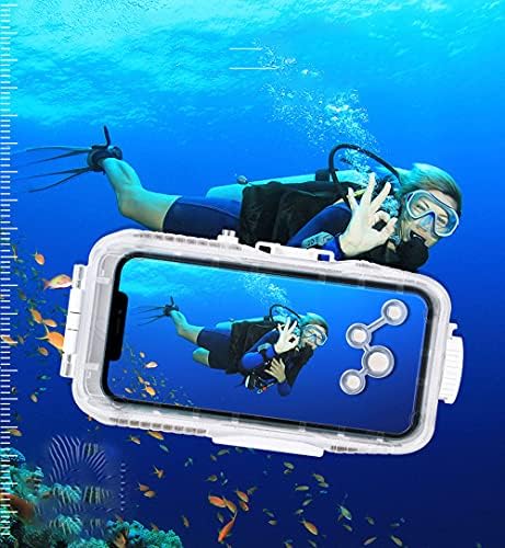 Случај за нуркање за iPhone 12 Mini/13 Mini, подводен случај на iPhone, [40m/130ft] сурфање на пливање нуркање фото видео водоотпорно куќиште