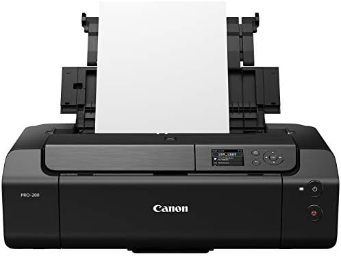 Канон Pixma PRO-200 безжичен професионален печатач за фотографии во боја, отпечатоци до 13 x 19, 3,0 LCD екран во боја и печатење софтвер за