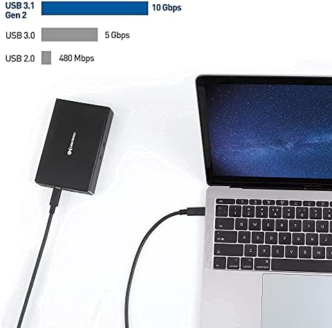 Кабелски работи USB-ако овластен 10 Gbps Gen 2 USB C до USB C кабел со 8K видео и 100W испорака на електрична енергија во црни 3,3 стапки,