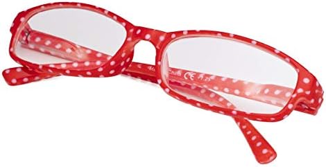 Очила за Очи 4 Пакет Дами Модни Очила За Читање - Точки Дизајнираат Мали Читачи На Леќи за Жени Што Читаат +1.25