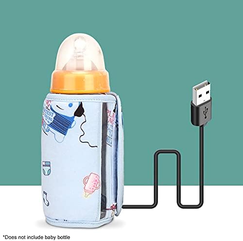 Грејач За Шишиња За Бебиња што се перат, USB Пренослив Чувар На Топлина На Млеко, Одржува Совршена Температура За Бебешко Млеко,