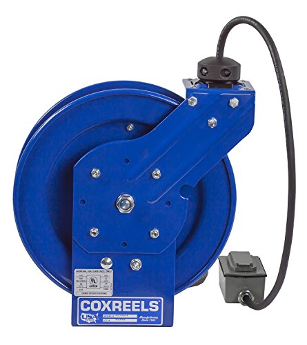 CoxReels PC24-0012-F Енергетски кабел пролет за премотување на ролни: Дуплекс индустриски сад, кабел од 100 ', 12 AWG