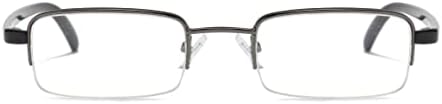 B & Q 5 парови Метална рамка Правоаголна половина рамка за читање очила за мажи лесни класични читатели
