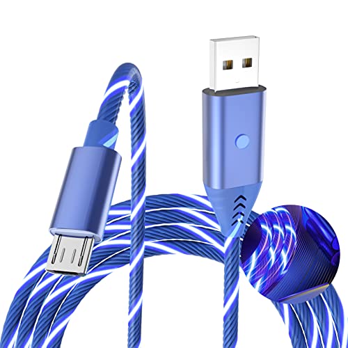 Замена за кабел за полнач за контролор PS4, Micro USB LED LED осветлување кабел компатибилен со Sony PS4 SLIM/PRO, Xbox One S/X контролер,