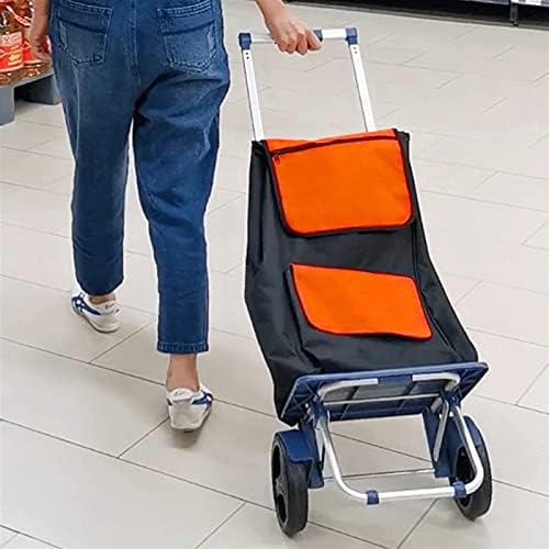 -Карти, количка за количка за преклопување количка за количка со голем капацитет количка за багаж со тркала и одвојлив ранец