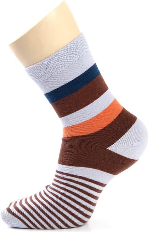 XBWEI 5 Пара / Рака Памук Машки Чорапи Шарени Чорапи Компресија Цилиндрични Чорапи Машки Големи Димензии