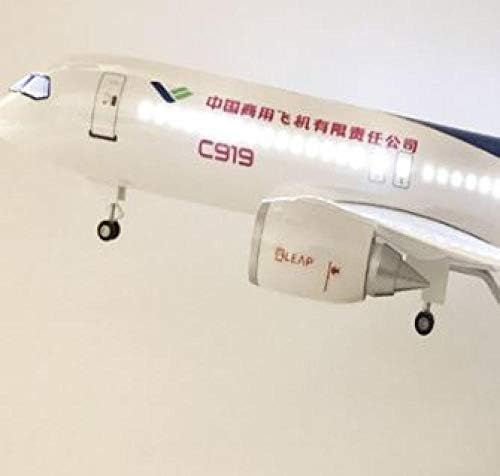 45cmled модел на авиони C919 C919 модел на авиони модел на авиони модел кинески независен бренд C919 украси за украсување на подароци